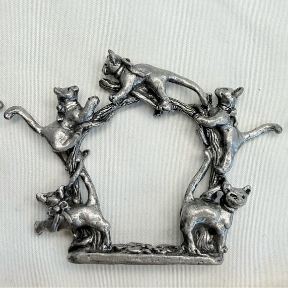 Wanda Scruby Other - 🎄🎄Vintage Wanda Scruby Pewter Cat Napkin Rings Set of 4